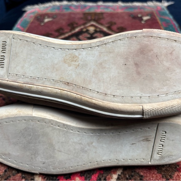 ✨ Miu Miu Suede High-Top Sneakers with Silver Cap Toe ✨ - Picture 5 of 6